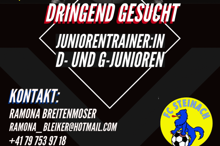 Juniorentrainer:in für D- und G-Junioren gesucht